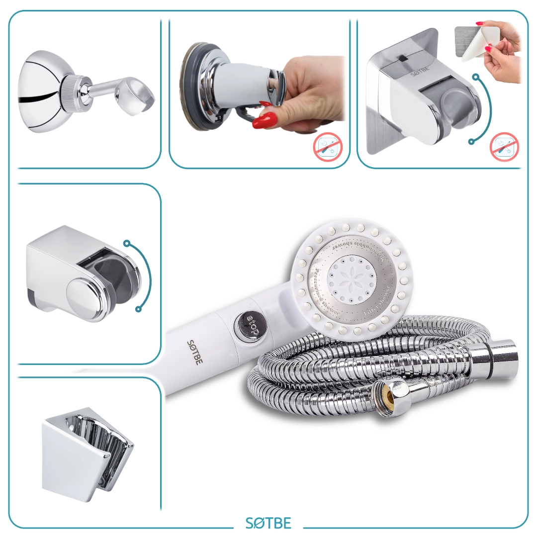 Kompatybilne uchwyty do słuchawki prysznicowej SOTBE