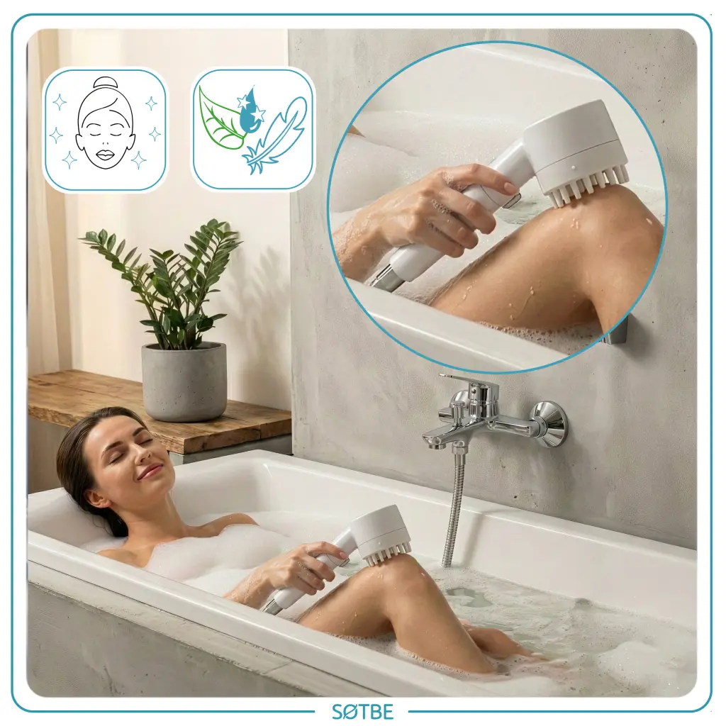 Słuchawka prysznicowa SOTBE LARK – miękka skóra i włosy dzięki filtrowi